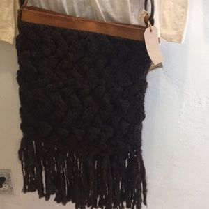 New anthropologie  lucky sweater handbag boho